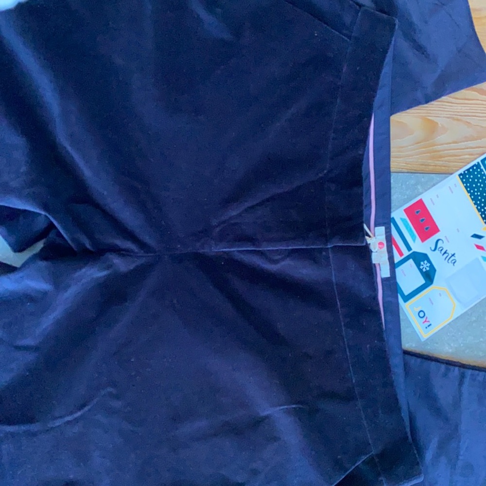Boden navy blue velvet straight leg pants